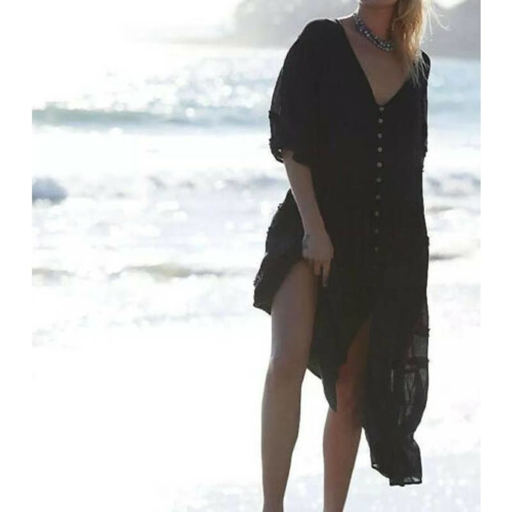 Free People Endless Summer Orianna Dress Maxi Small Black